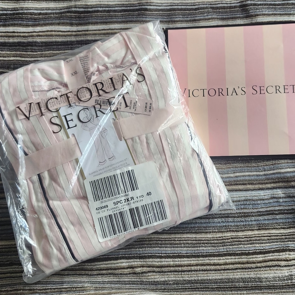 Victoria Secret Wrap Flannel PJ set Size XXL NWT - Picture 15 of 15